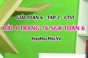 Giải bài 4 trang 76 Toán 6 Tập 2 SGK Chân trời sáng tạo